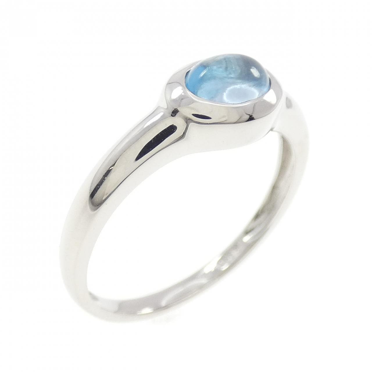 PT900藍色托帕石戒指