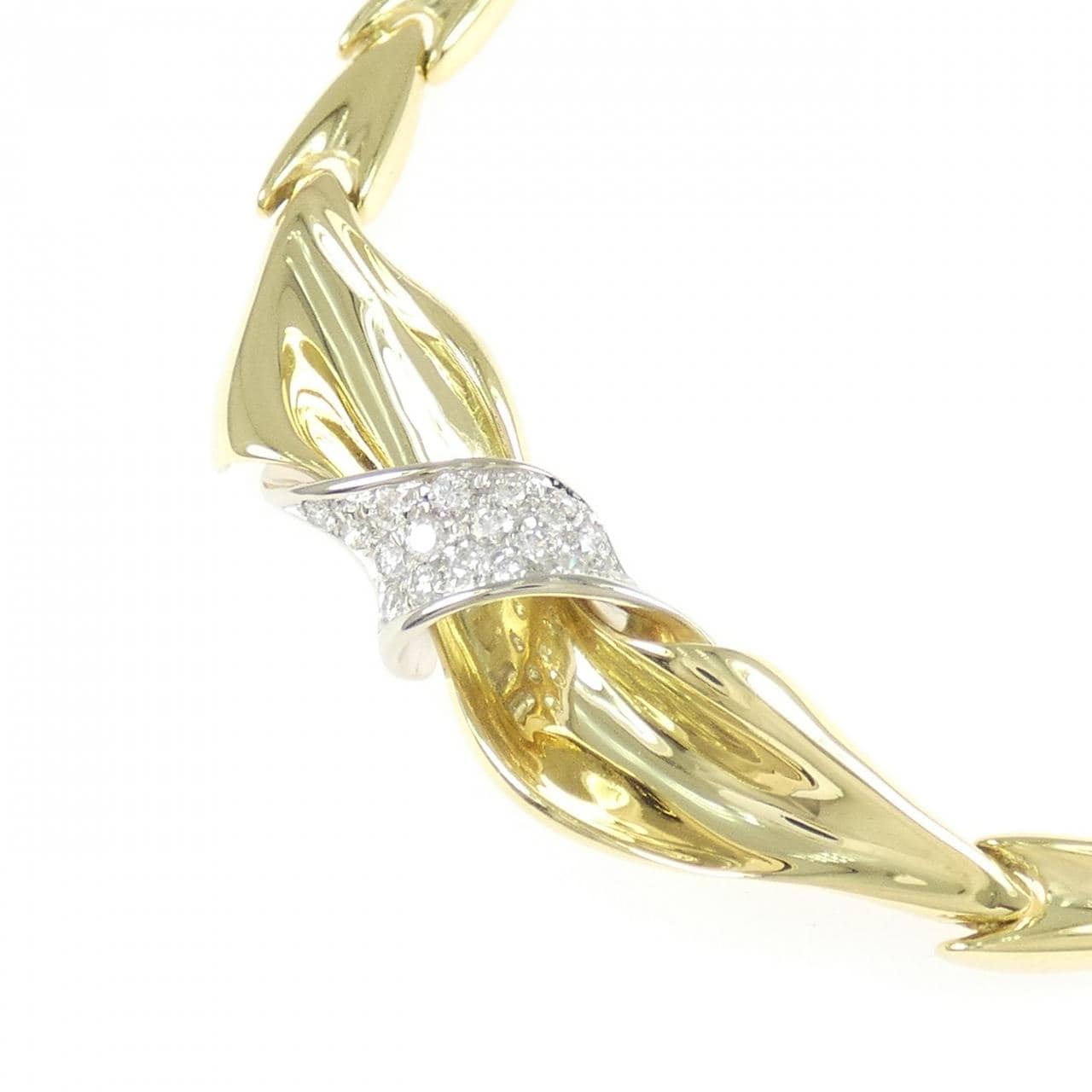 750YG/750WG ダイヤモンド ネックレス 0.35CT