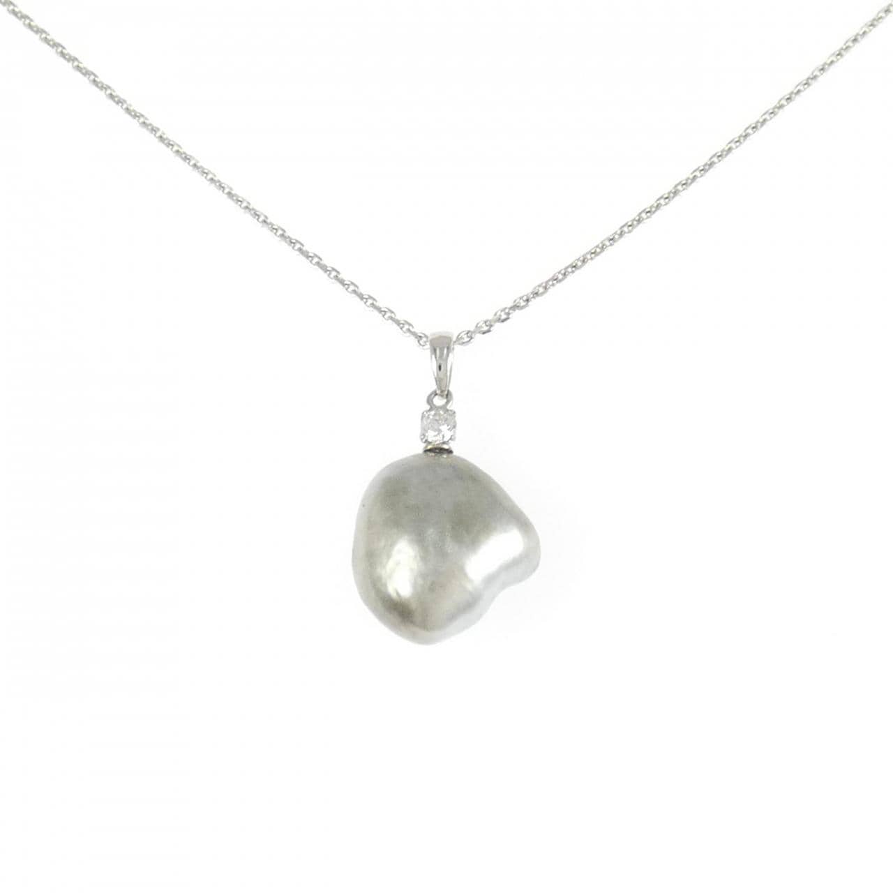 PT900/PT850 黒蝶パール ネックレス