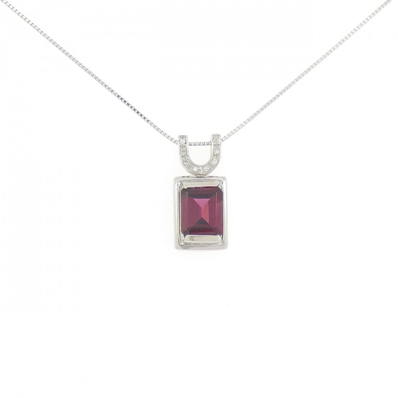 PT900/PT850 ガーネット ネックレス 2.68CT