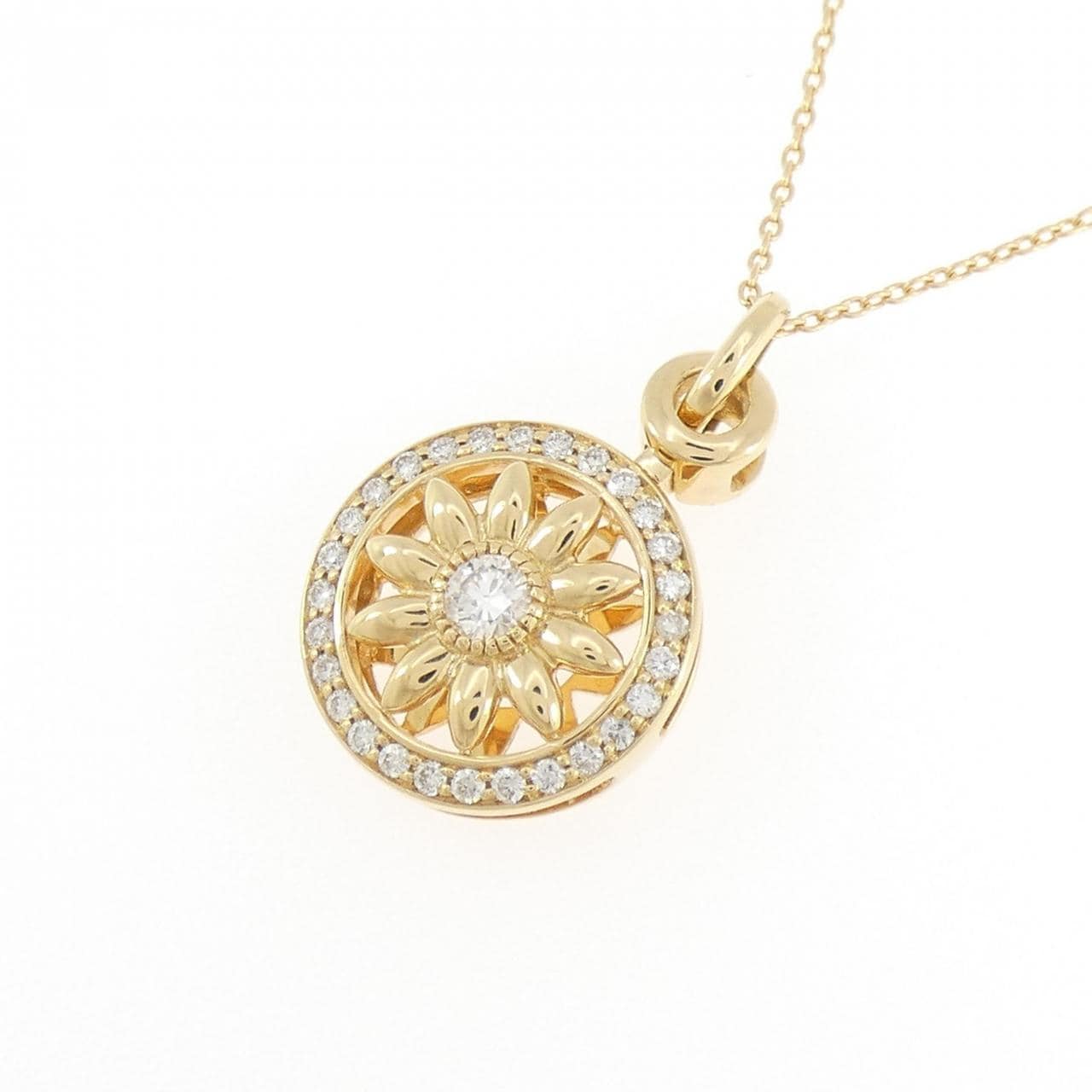 750YG/K18YG ダイヤモンド ネックレス 0.290CT