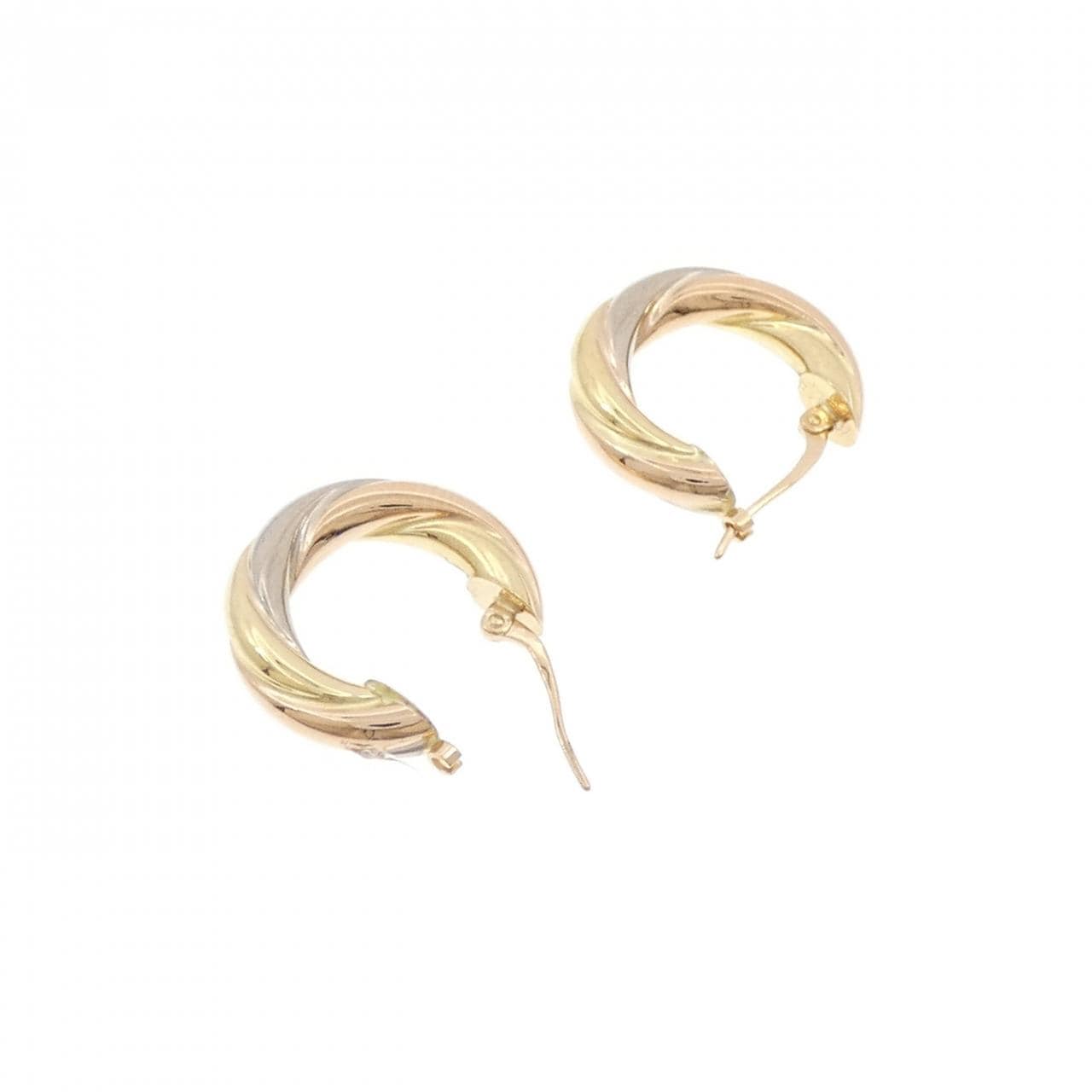 K18スリーカラー ピアス