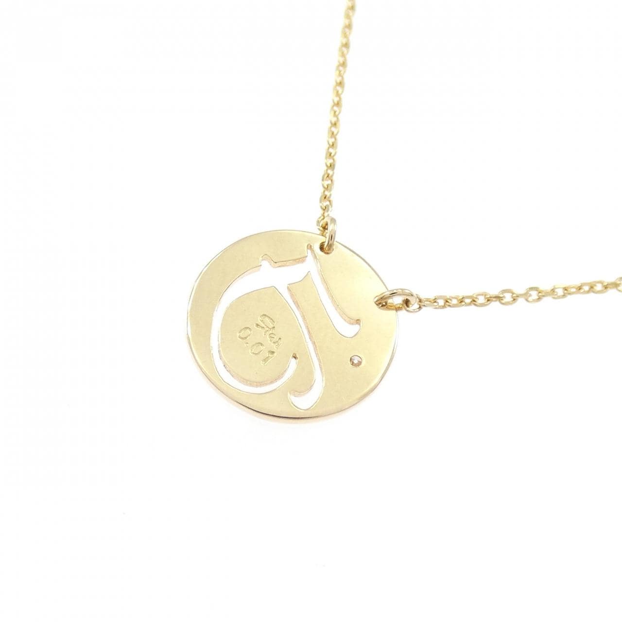 スタージュエリー イニシャル ネックレス 0.01CT