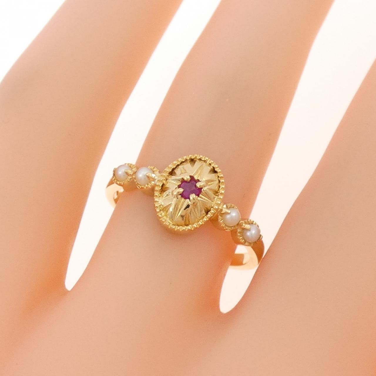 アガット ルビー リング