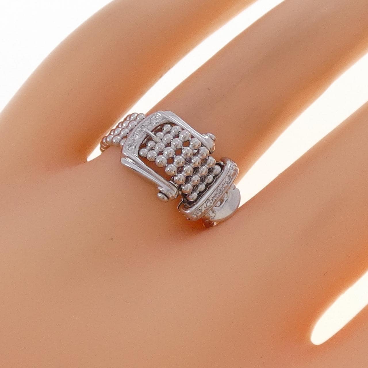 K18WG ダイヤモンド リング 0.03CT