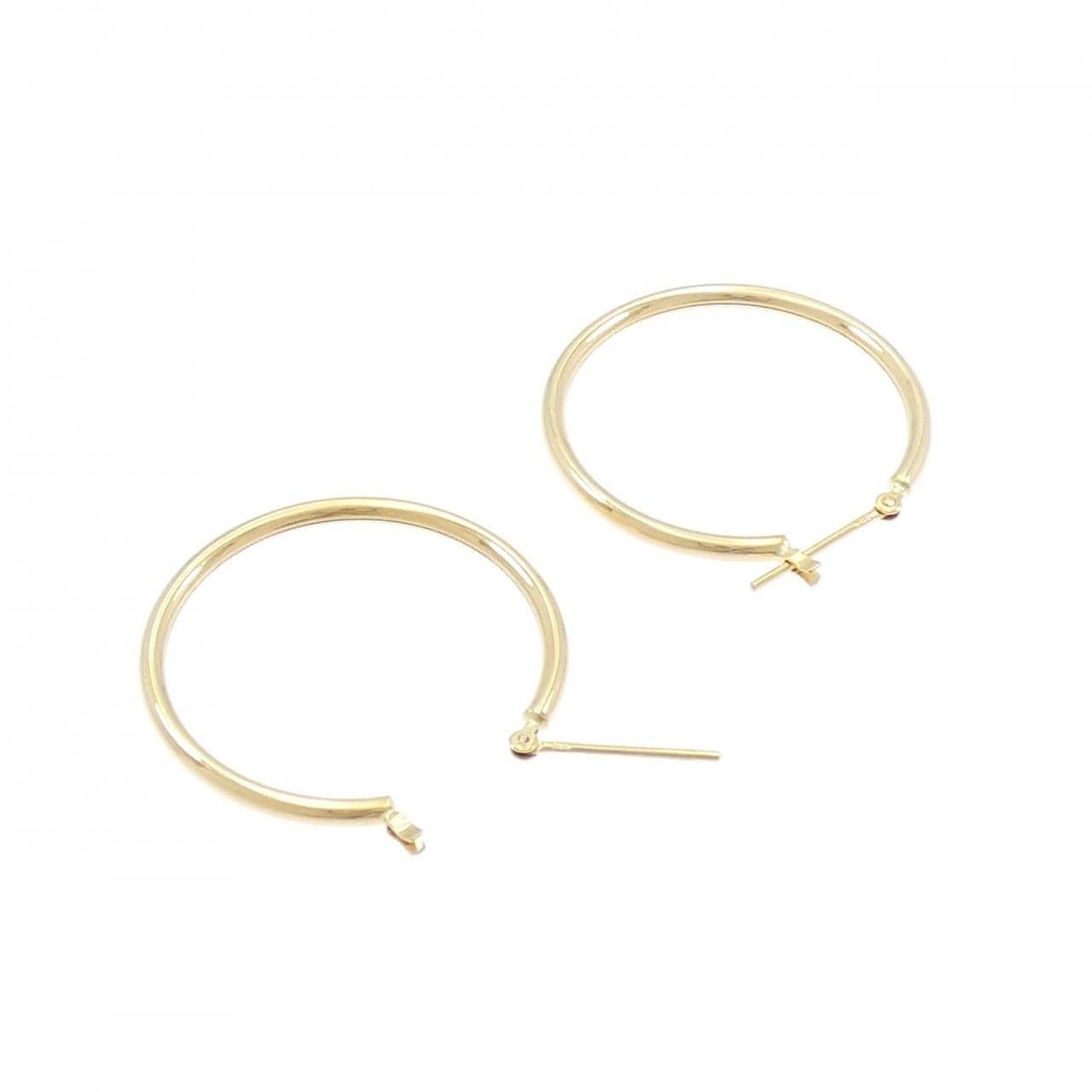 K18YG フープ ピアス