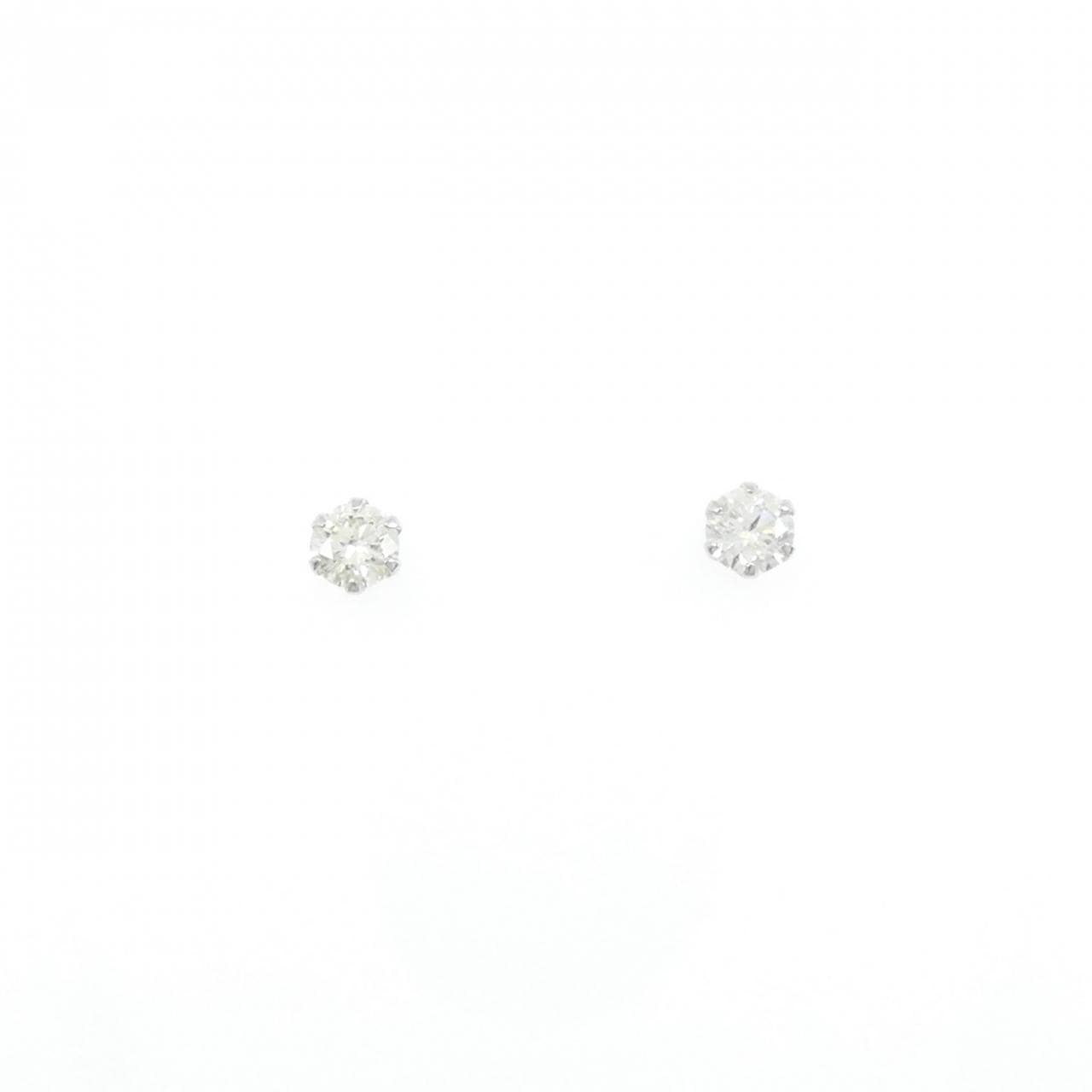 PT900 ソリティア ダイヤモンド ピアス 0.30CT