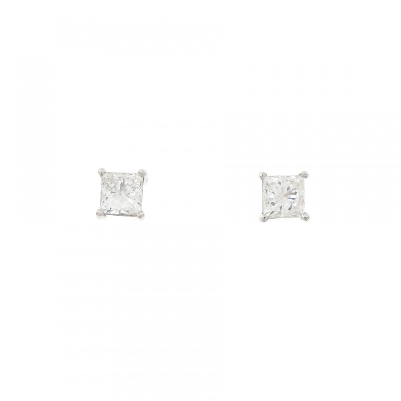 PT900 ソリティア ダイヤモンド ピアス 0.611CT