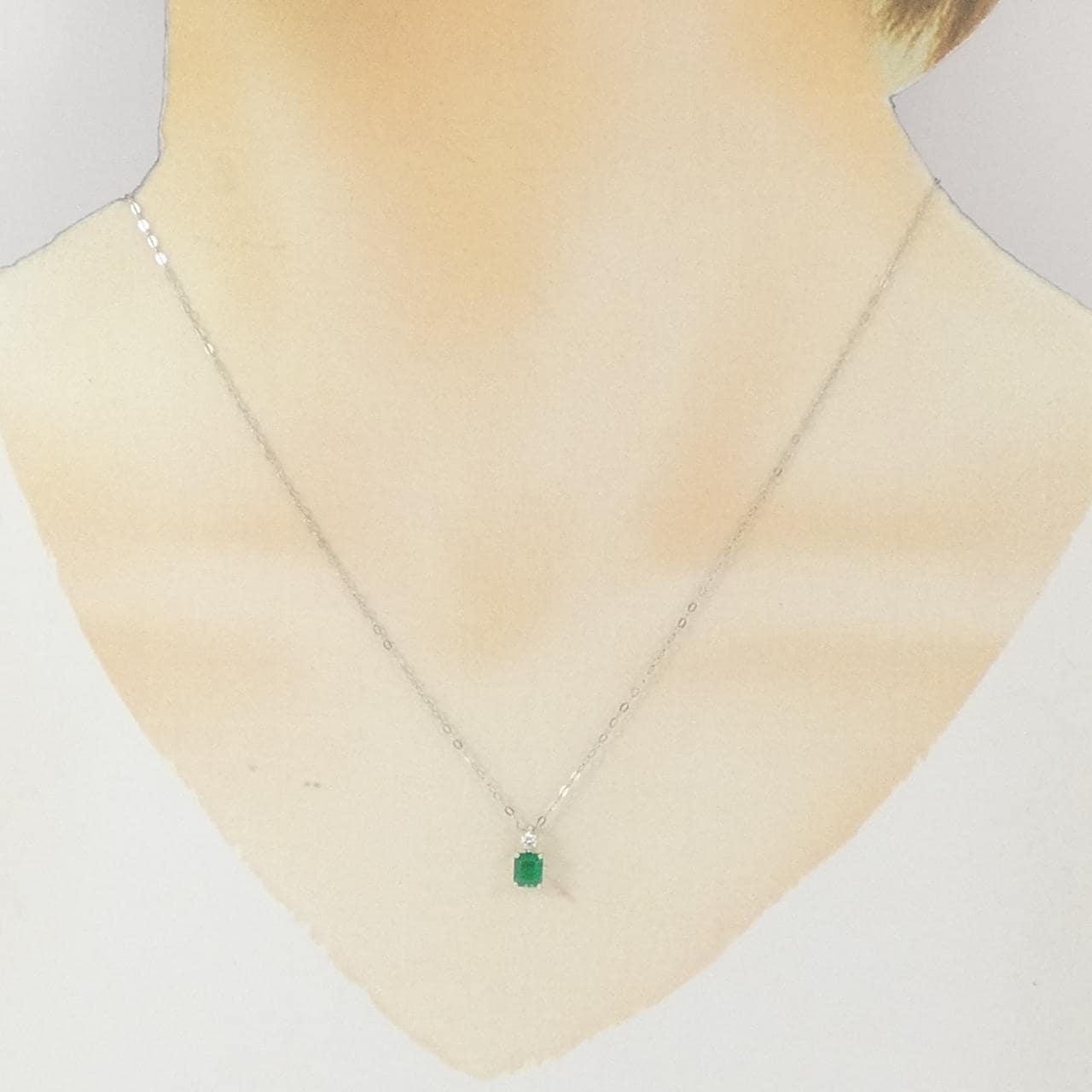 GSTB Emerald Necklace 0.35CT