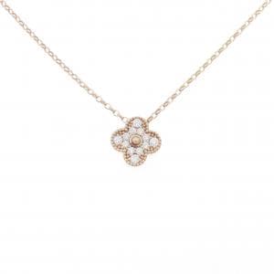 K18PG フラワー ダイヤモンド ネックレス 0.30CT