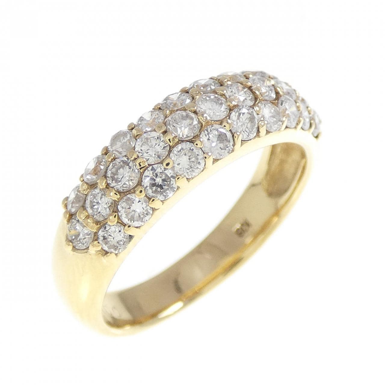 K18YG パヴェ ダイヤモンド リング 1.00CT