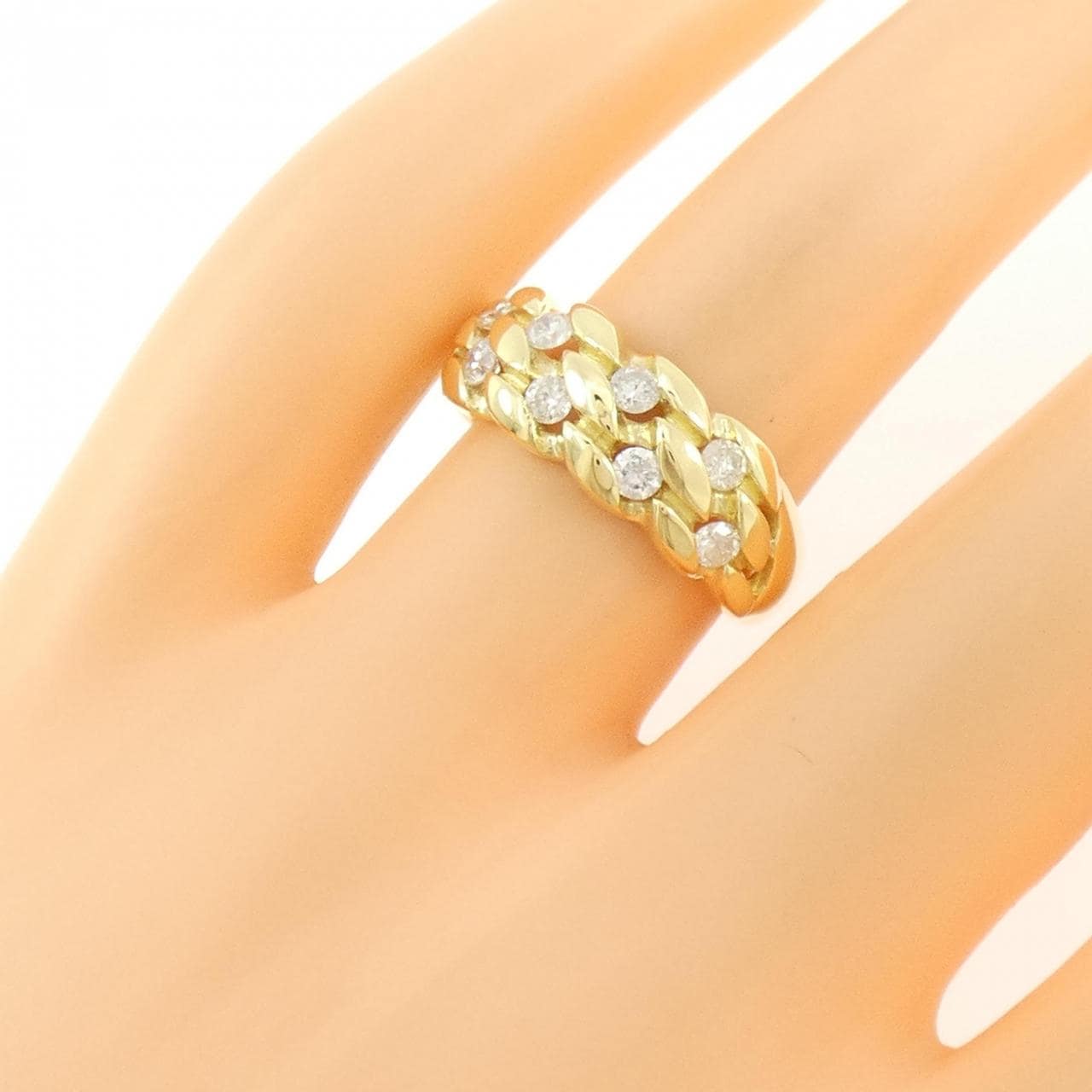 K18YG ダイヤモンド リング 0.45CT