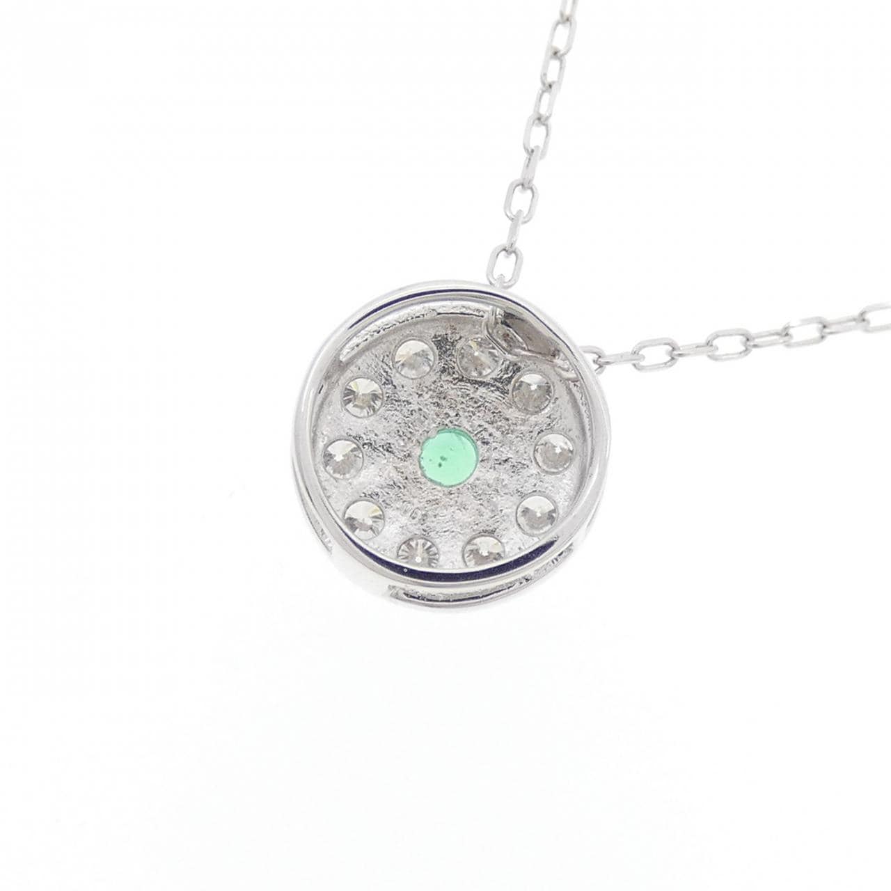 K18WG エメラルド ネックレス 0.08CT