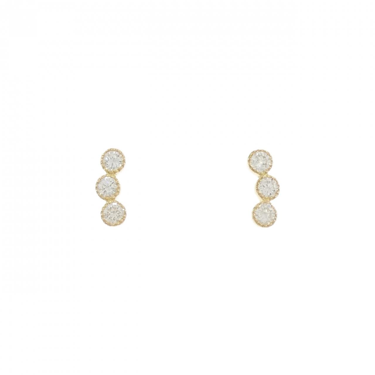 【リメイク】K18YG ダイヤモンド ピアス 0.20CT