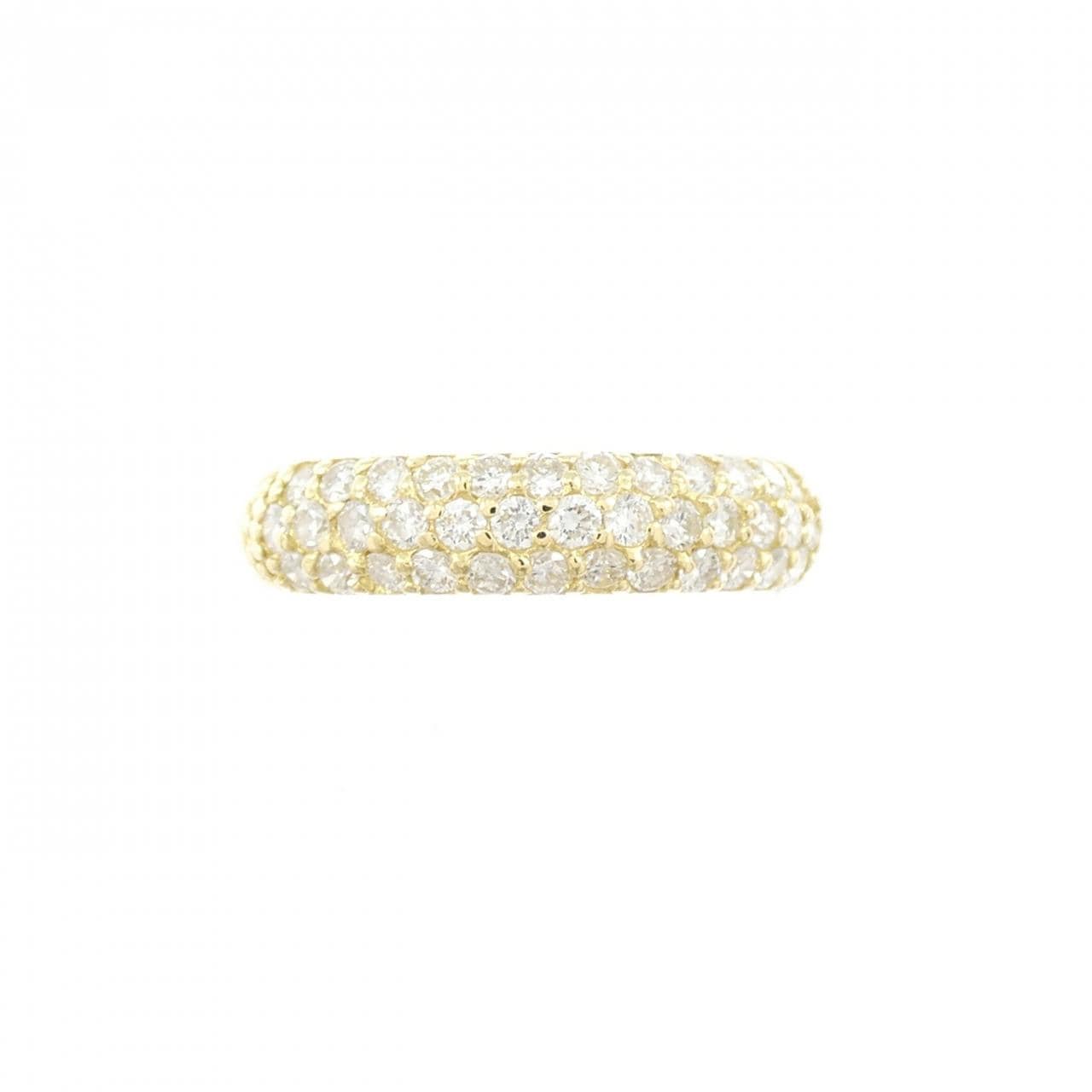 K18YG パヴェ ダイヤモンド ピンキー リング 0.40CT