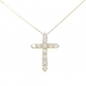 K18YG クロス ダイヤモンド ネックレス 1.00CT