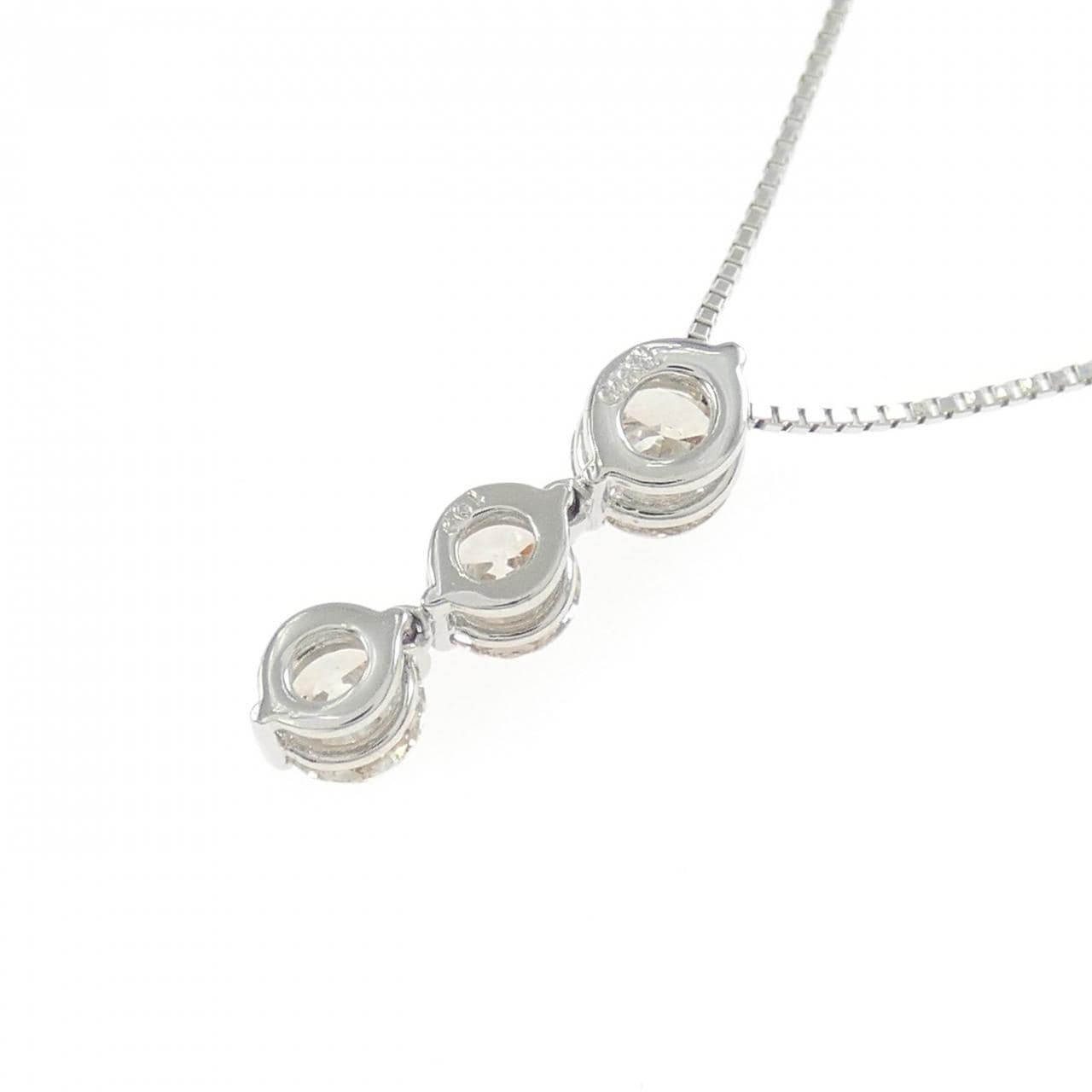 PT900/PT850 スリーストーン ダイヤモンド ネックレス 1.00CT