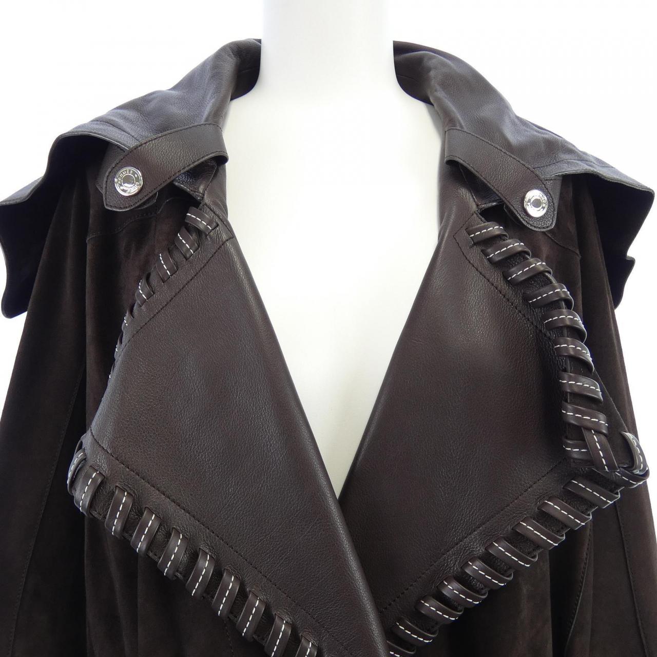 エルメス HERMES *16-7006 レザーコート