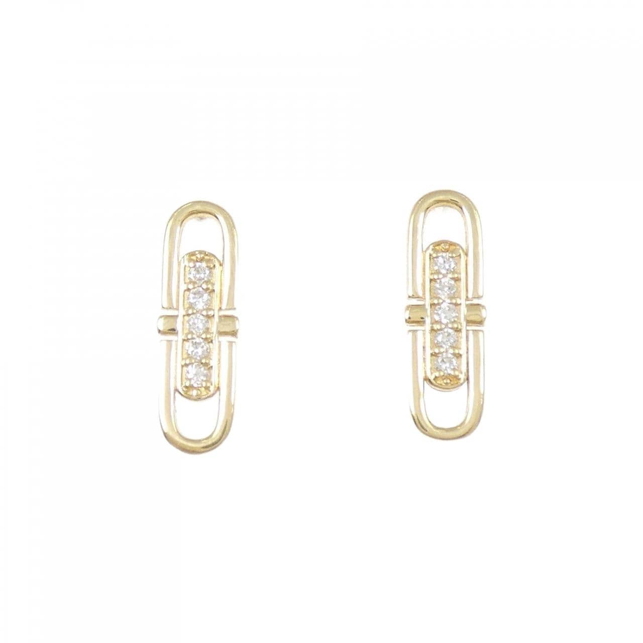 K18YG ダイヤモンド ピアス 0.10CT