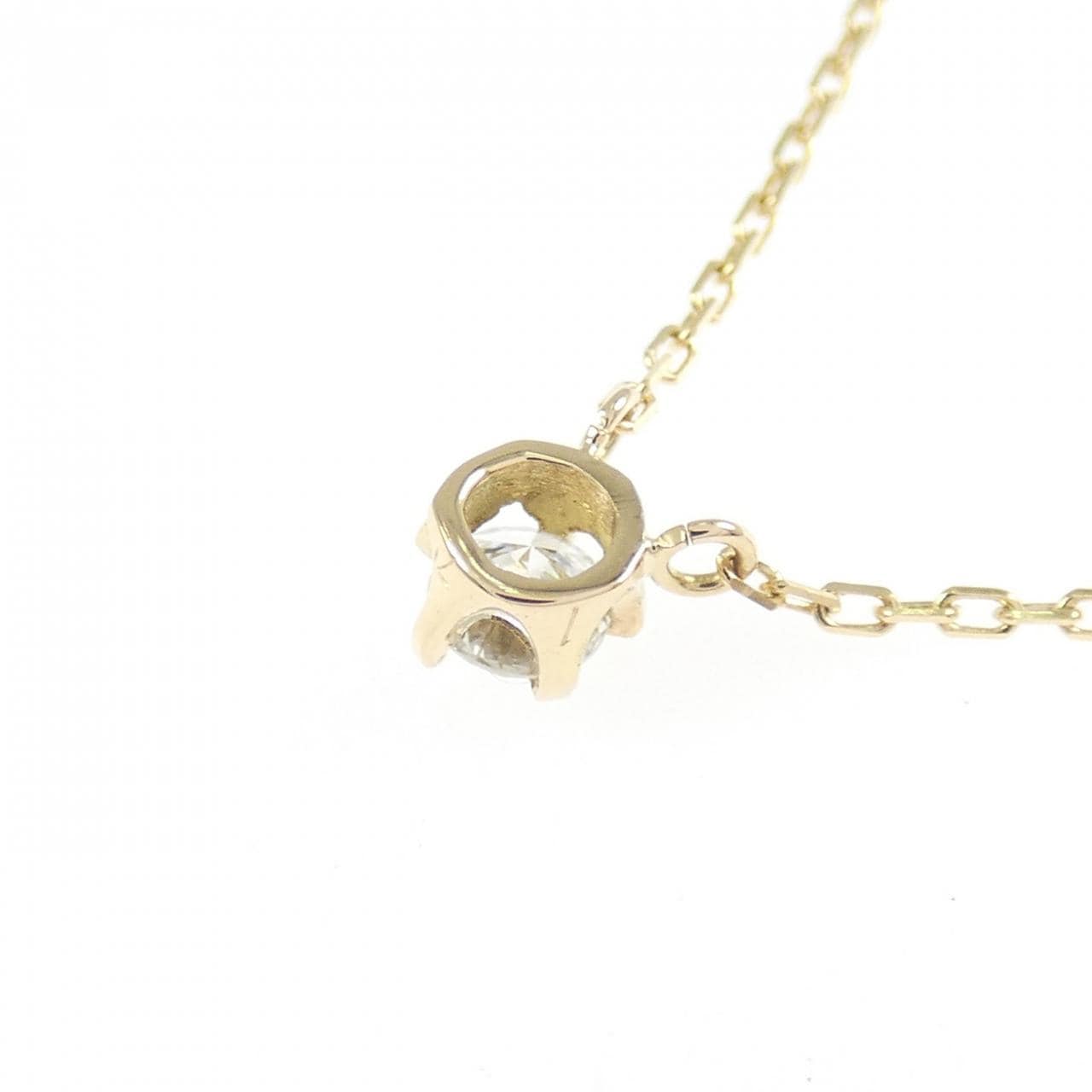K18YG ソリティア ダイヤモンド ネックレス 0.17CT