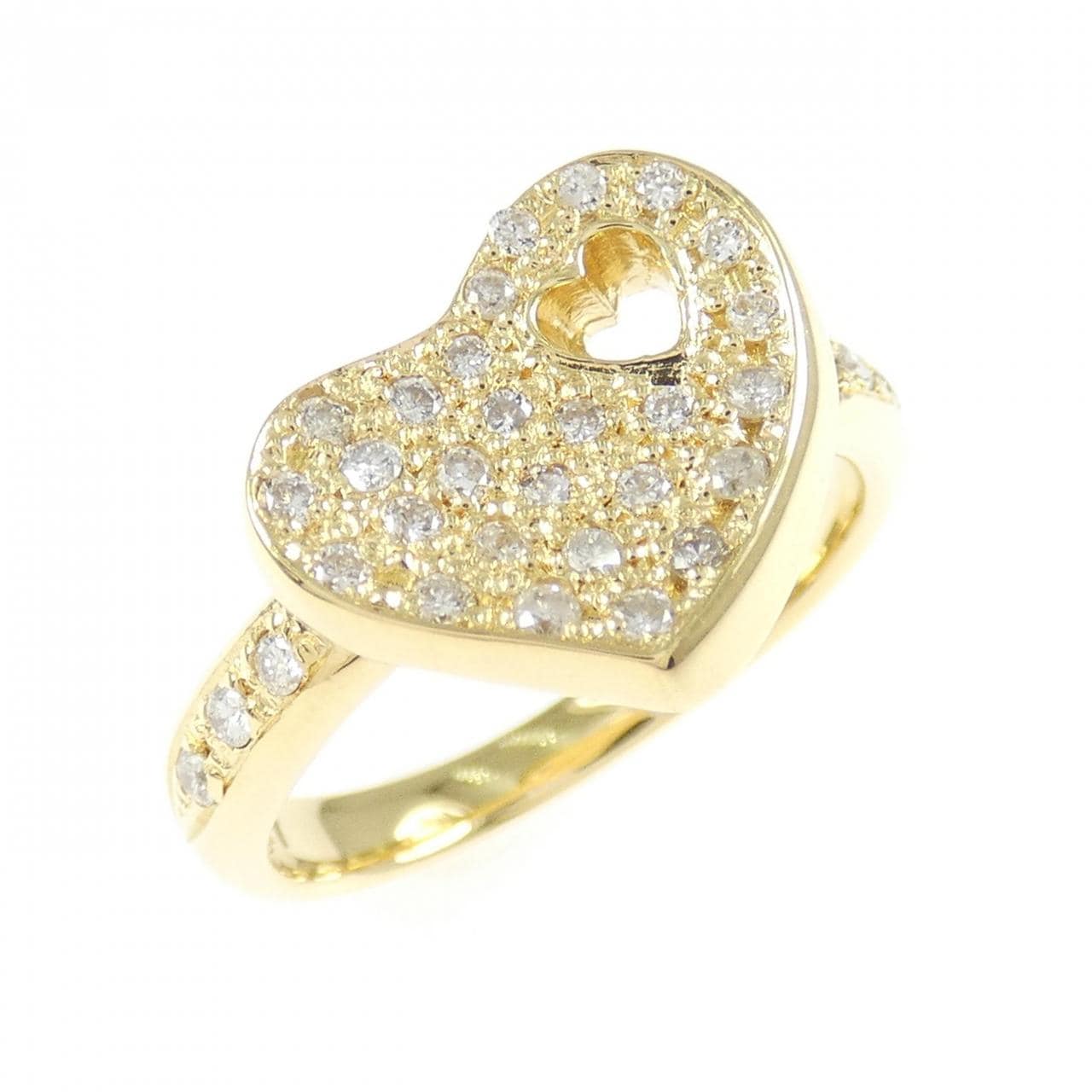 K18YG ハート ダイヤモンド リング 0.27CT