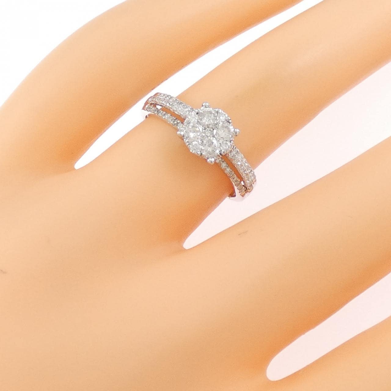 K18WG ダイヤモンド リング 0.52CT