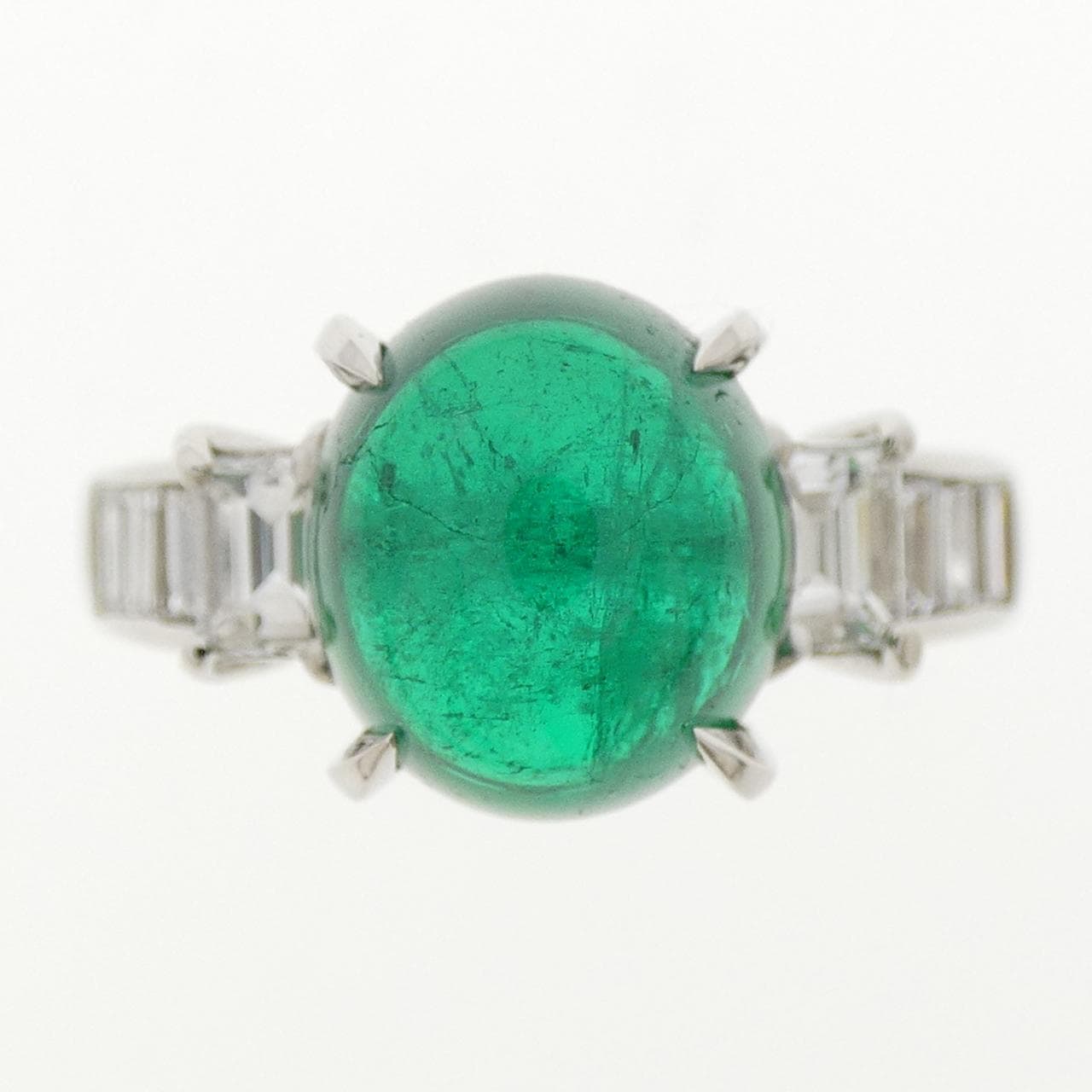 PT900 エメラルド リング 4.23CT