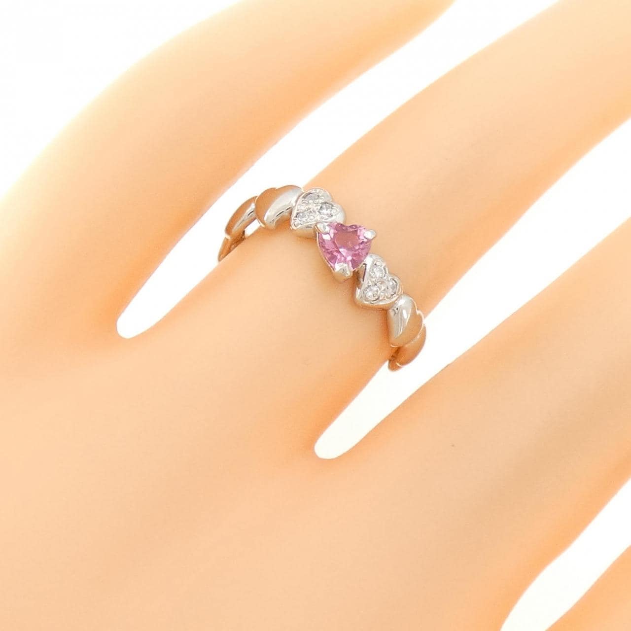 PT heart Tourmaline ring