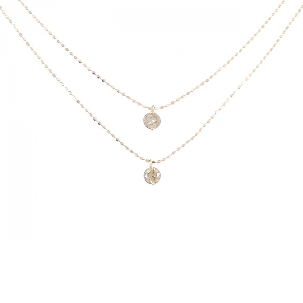 K18PG ダイヤモンド ネックレス 0.409CT