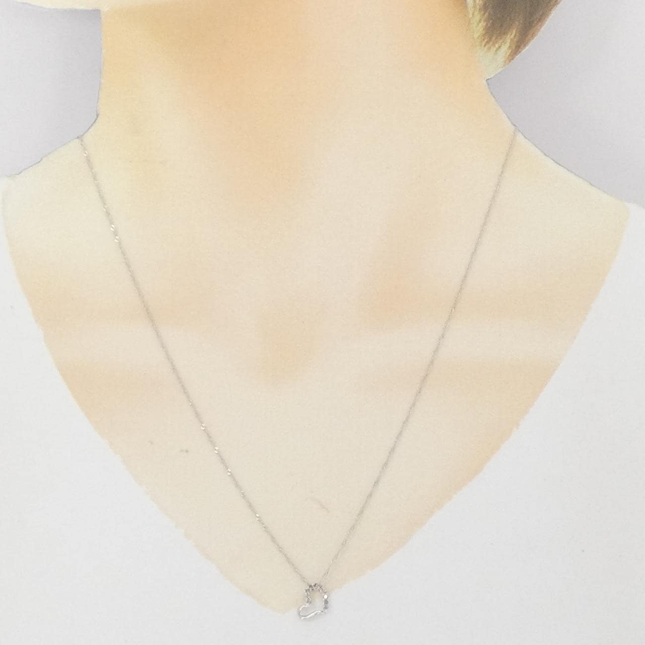 K10WG 心形鑽石項鍊 0.1CT