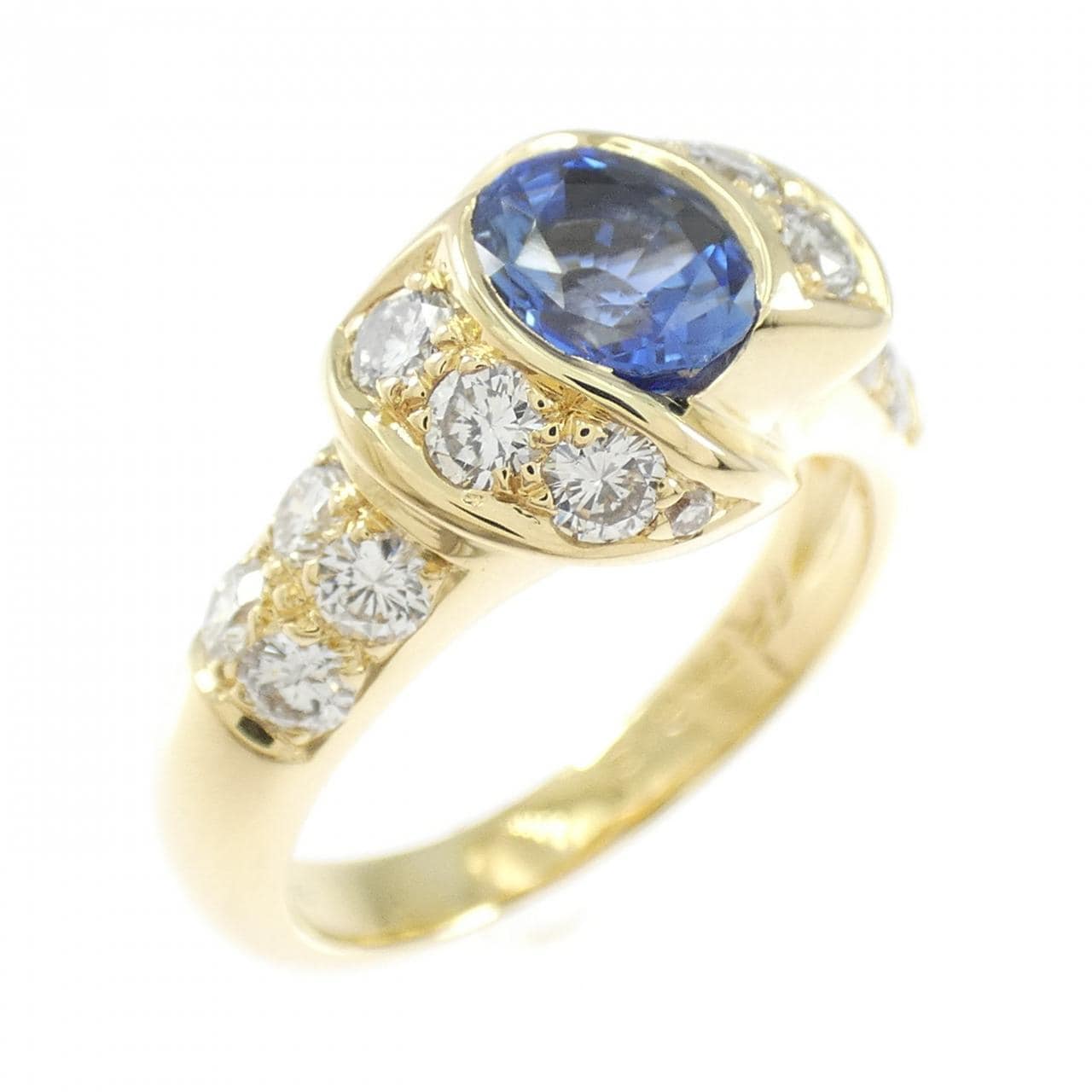 K18YG蓝宝石戒指