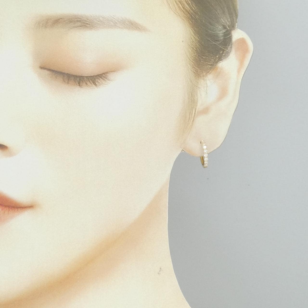 K18YG ダイヤモンド ピアス