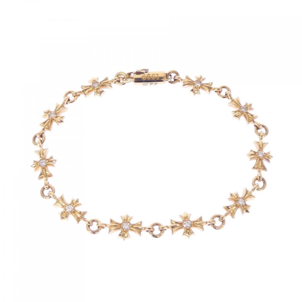 クロムハーツ CHROME HEARTS TINY E CH PLS L10 DMND SNGL 200033467GLDL10015 BRACELET