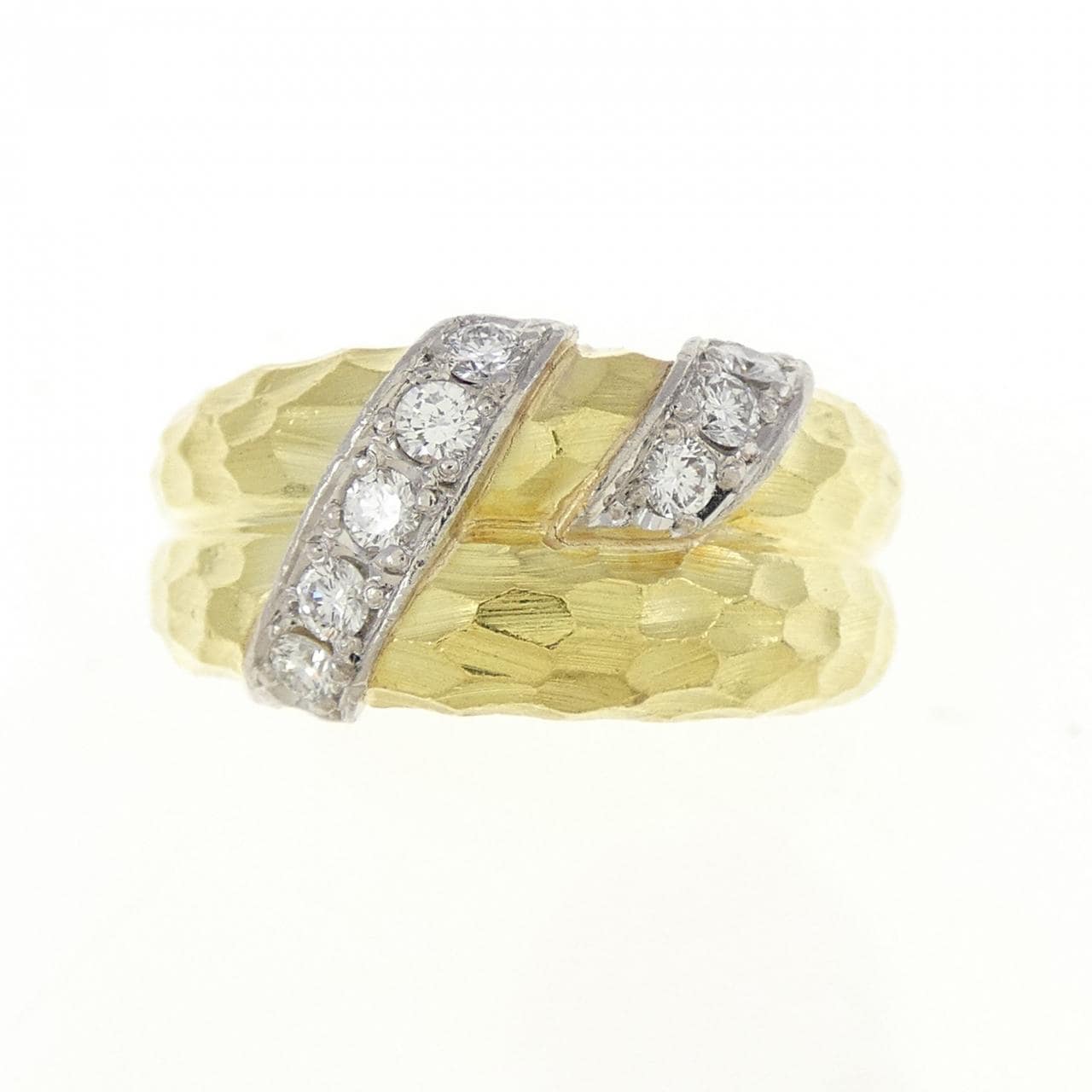 K18YG/PT900 ダイヤモンド リング 0.25CT