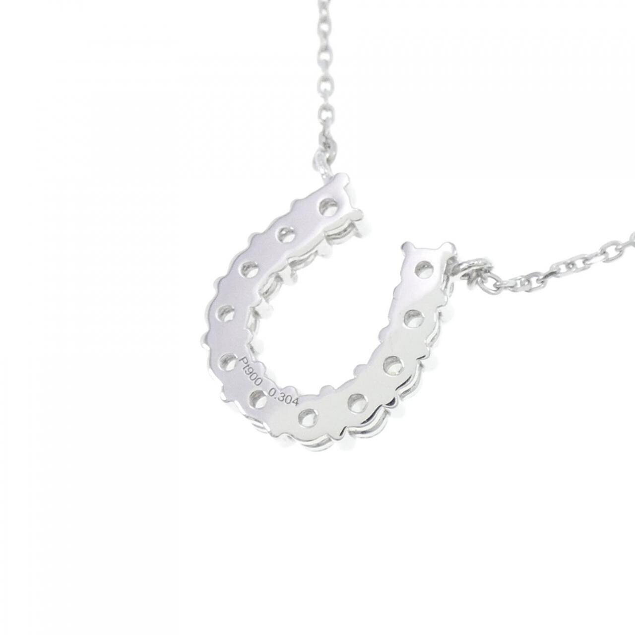 [BRAND NEW] PT Horseshoe Diamond Necklace 0.304CT