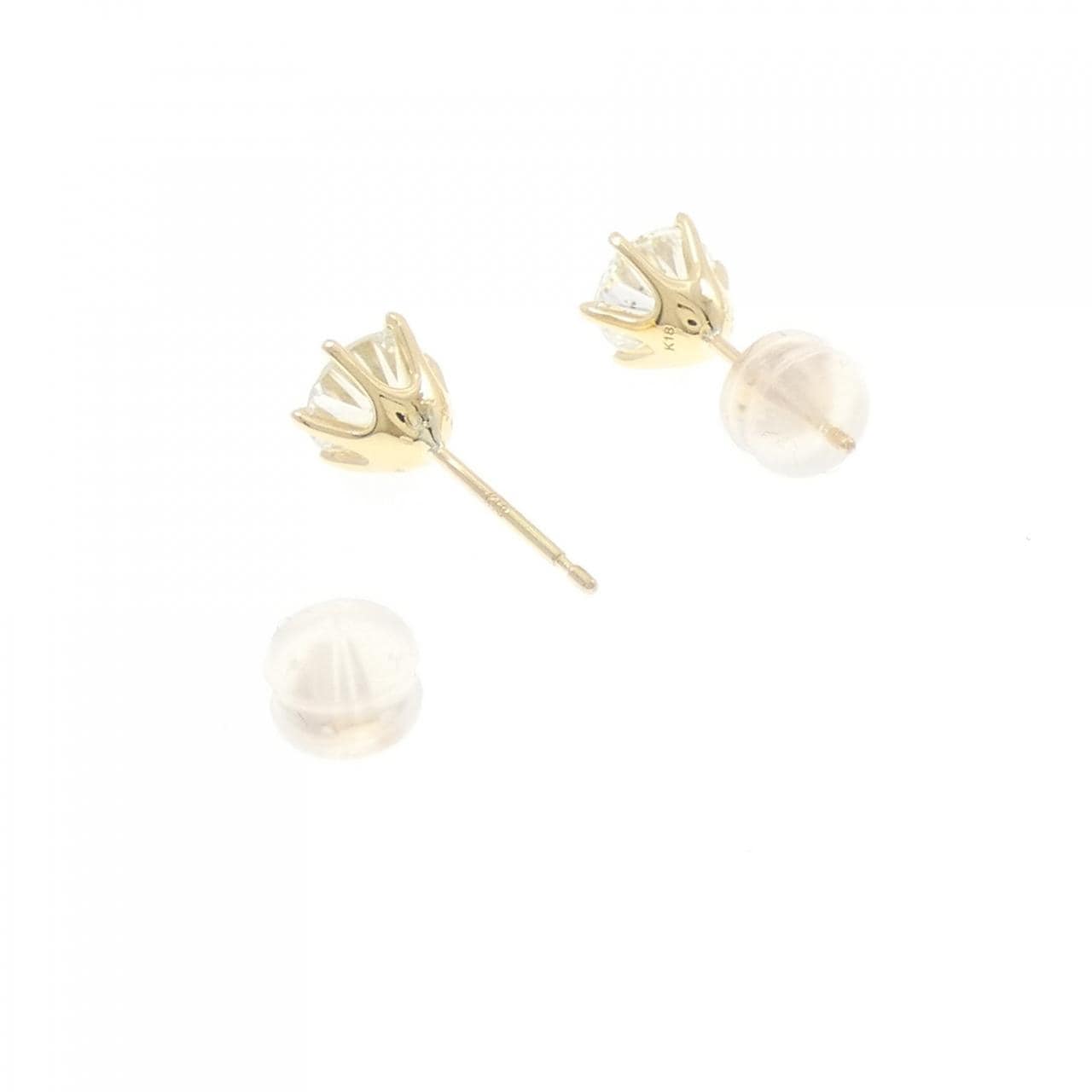 【新品】K18YG ダイヤモンド ピアス 0.763CT 0.743CT H SI2 Good