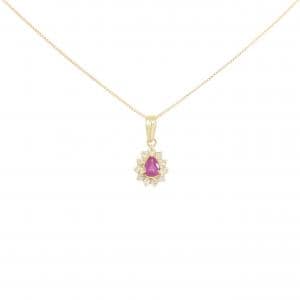 K18YG ルビー ネックレス 0.21CT