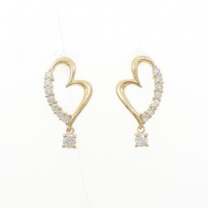 K18YG ハート ダイヤモンド ピアス 0.32CT