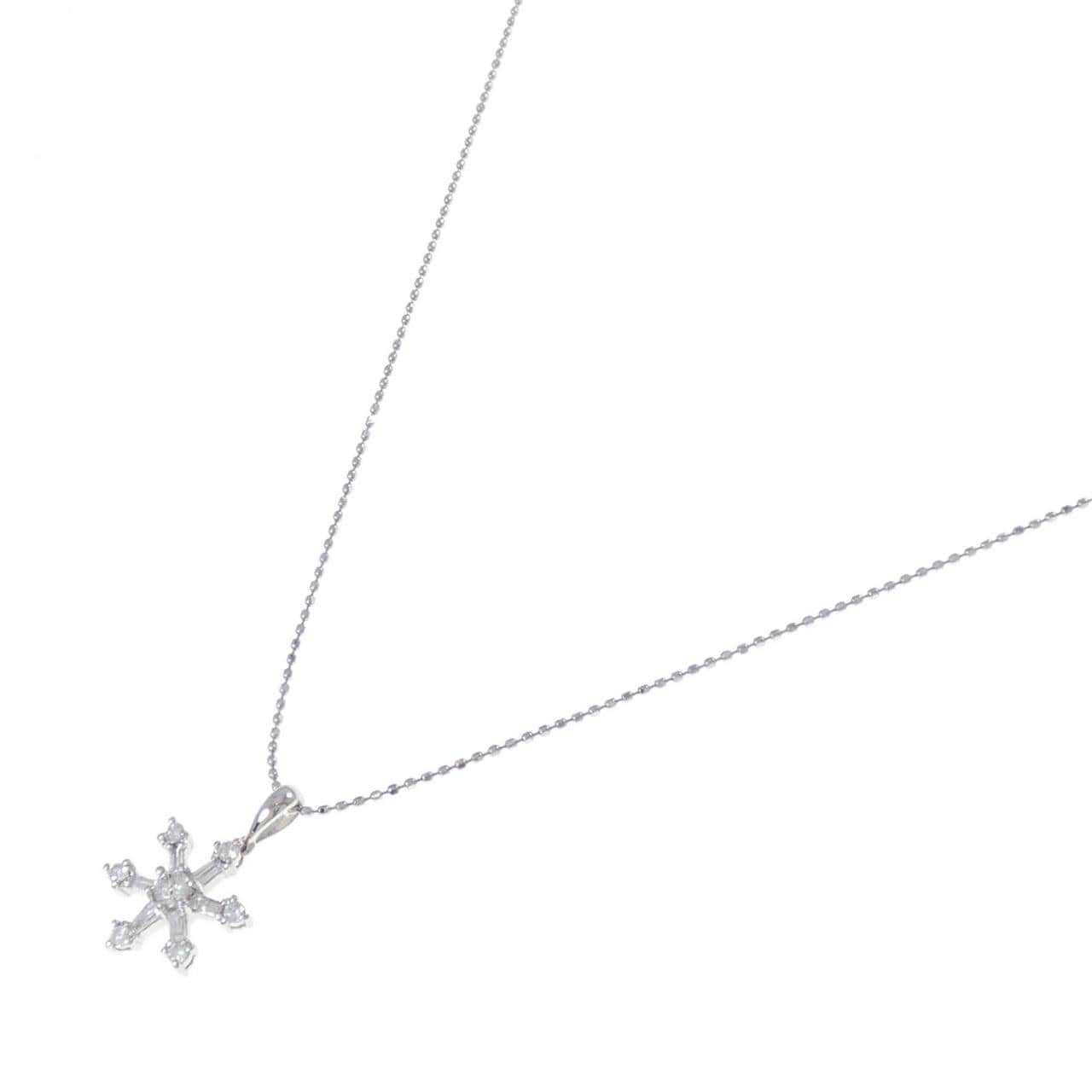 PT900/PT850 Snowflake Diamond Necklace 0.30CT