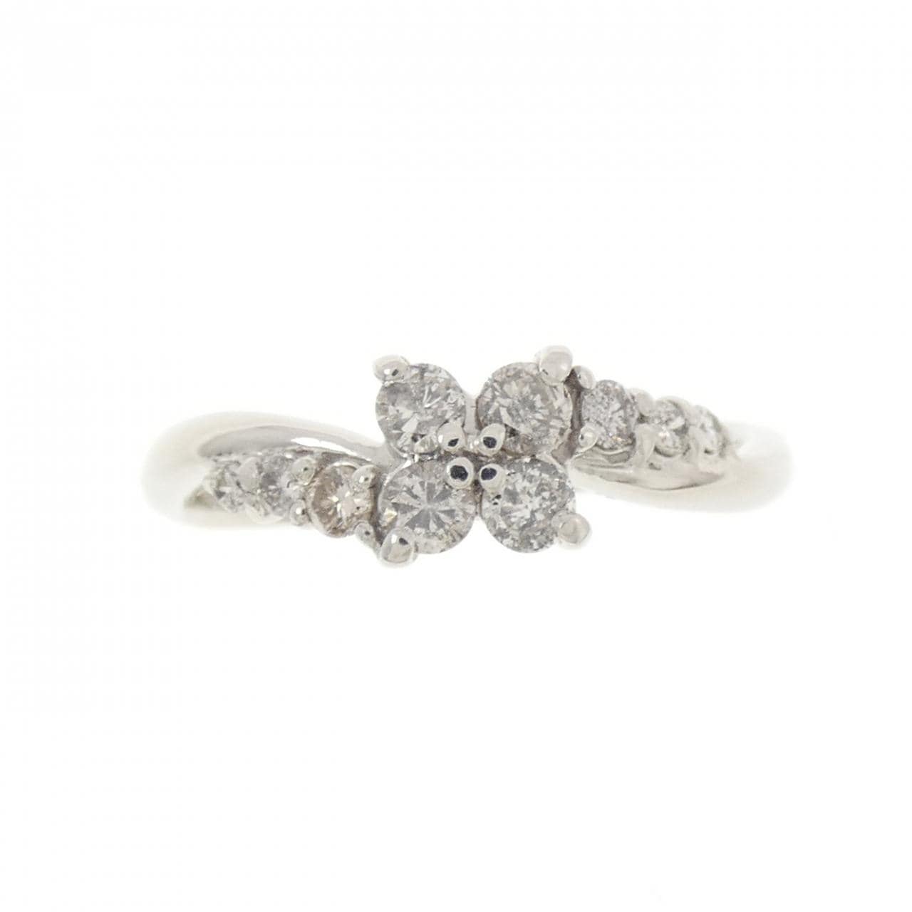 PT900 フラワー ダイヤモンド リング 0.30CT