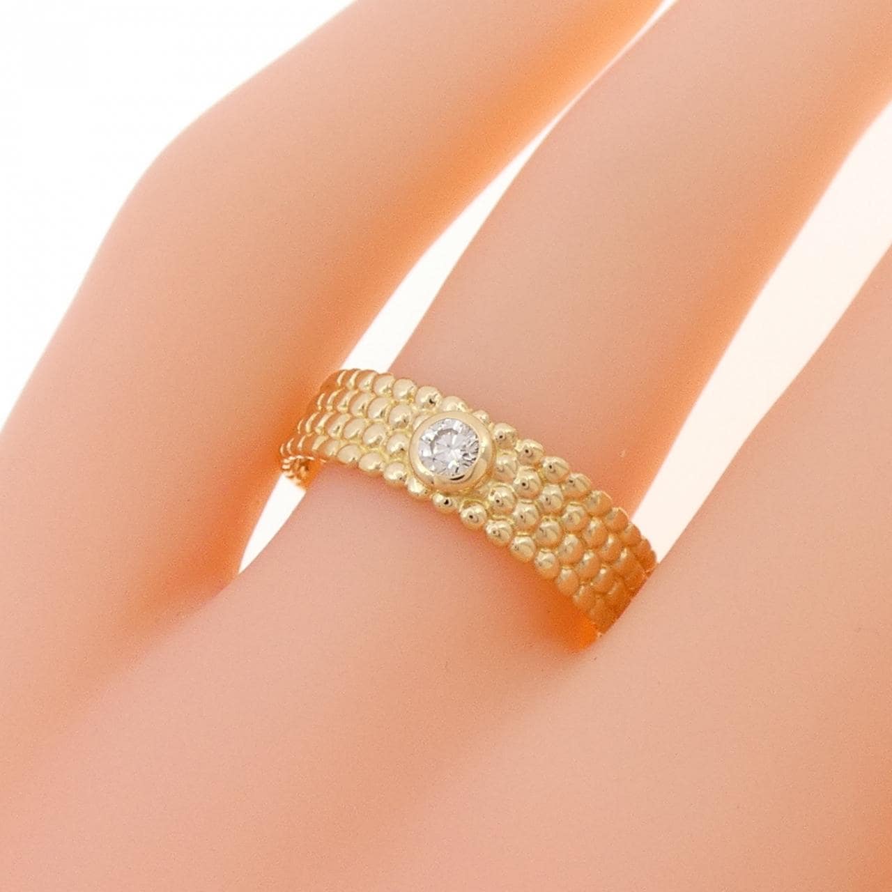 K18YG ダイヤモンド リング 0.10CT