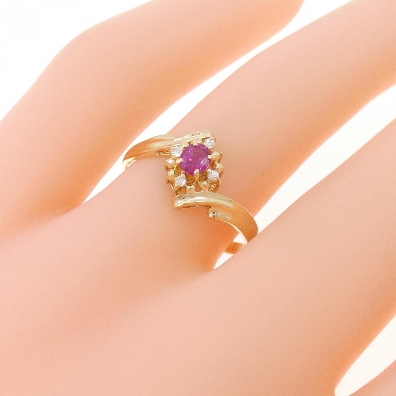 K18YG红宝石戒指