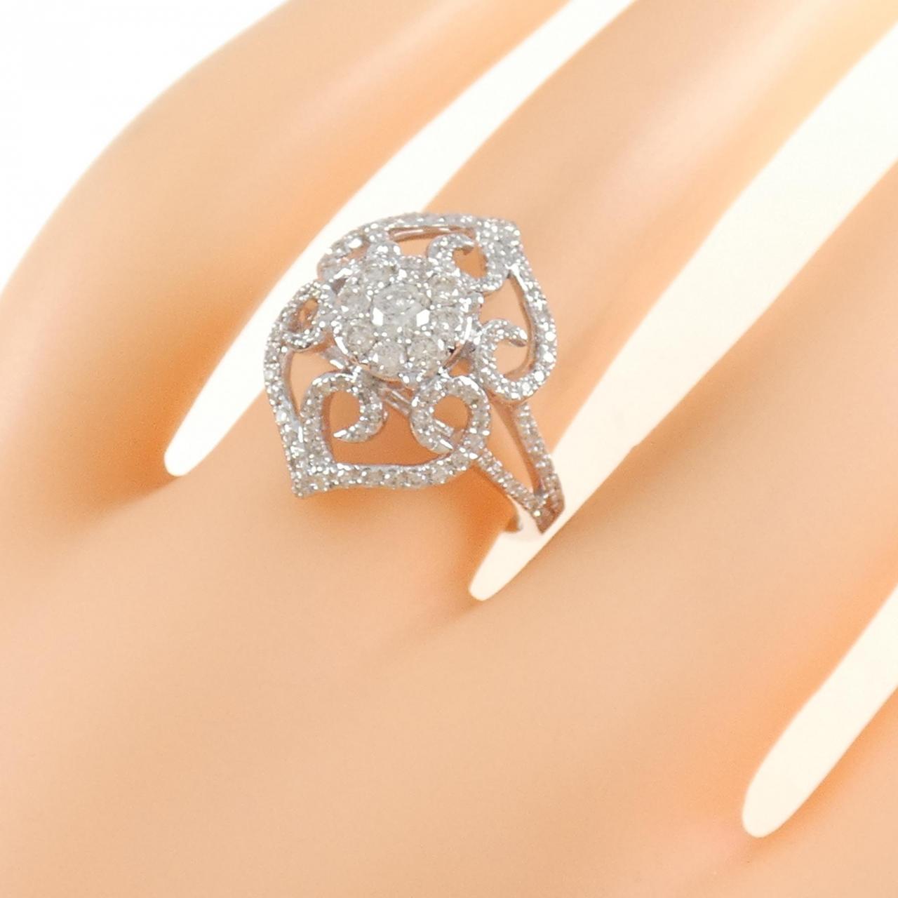 K18WG ダイヤモンド リング 0.60CT