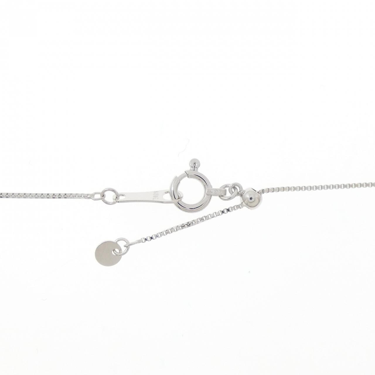 K18WG クロス ダイヤモンド ネックレス 0.50CT