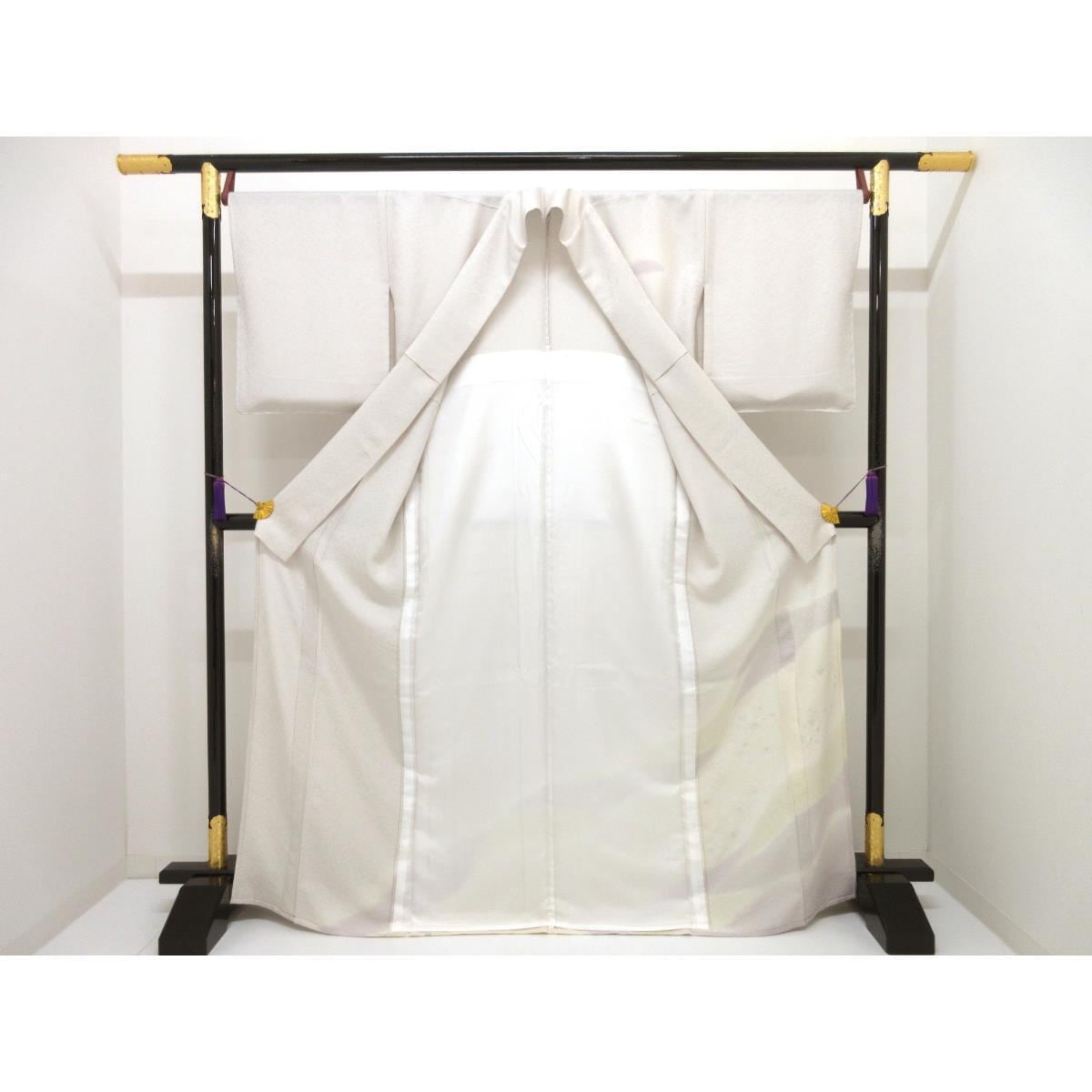 【新品】単衣　訪問着　銀彩加工ボカシ染