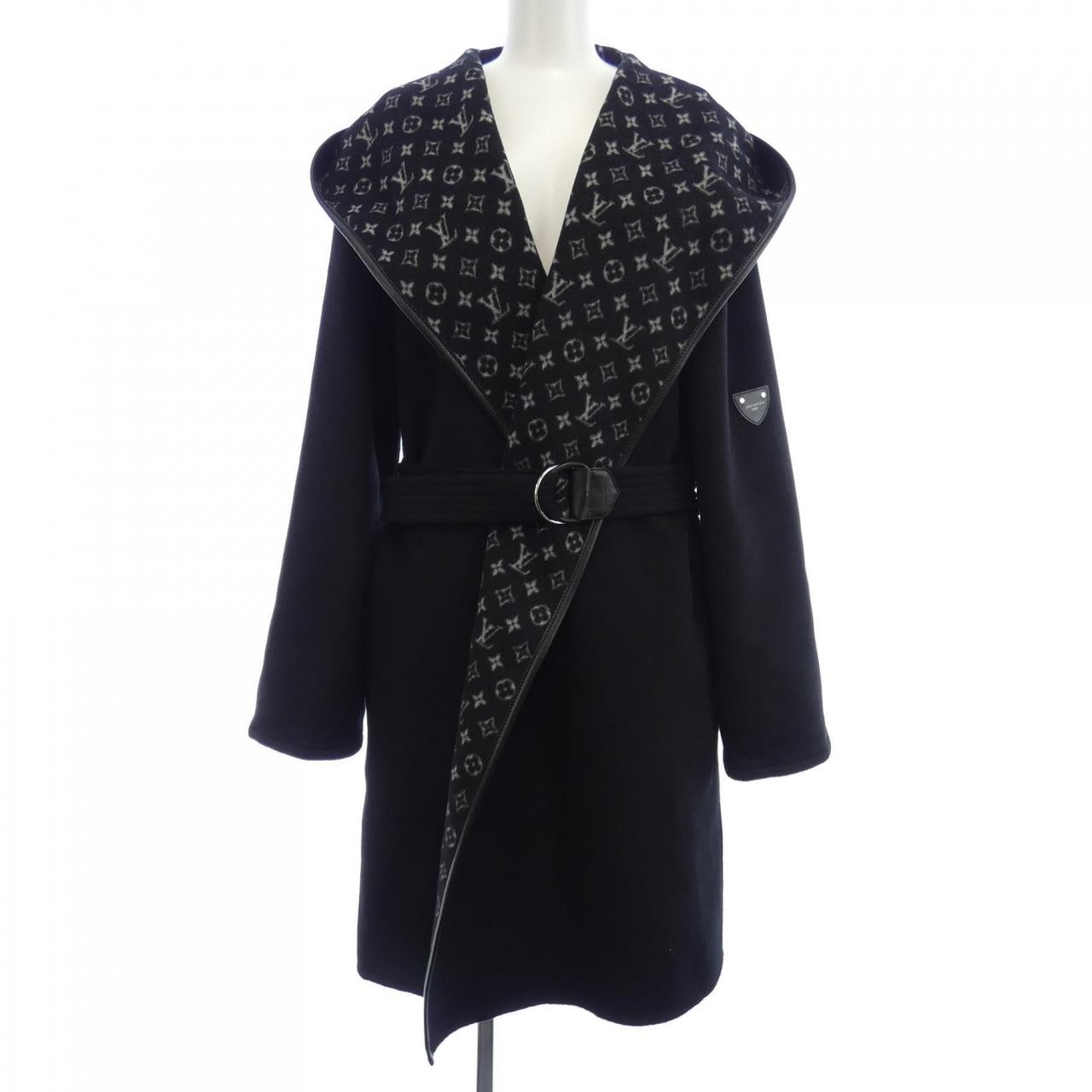 LOUIS VUITTON Vuitton Hooded Wrap Coat FGCO40QWE