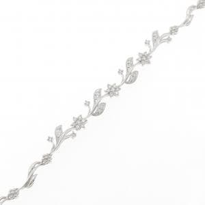 K18WG フラワー ダイヤモンド ブレスレット 0.52CT