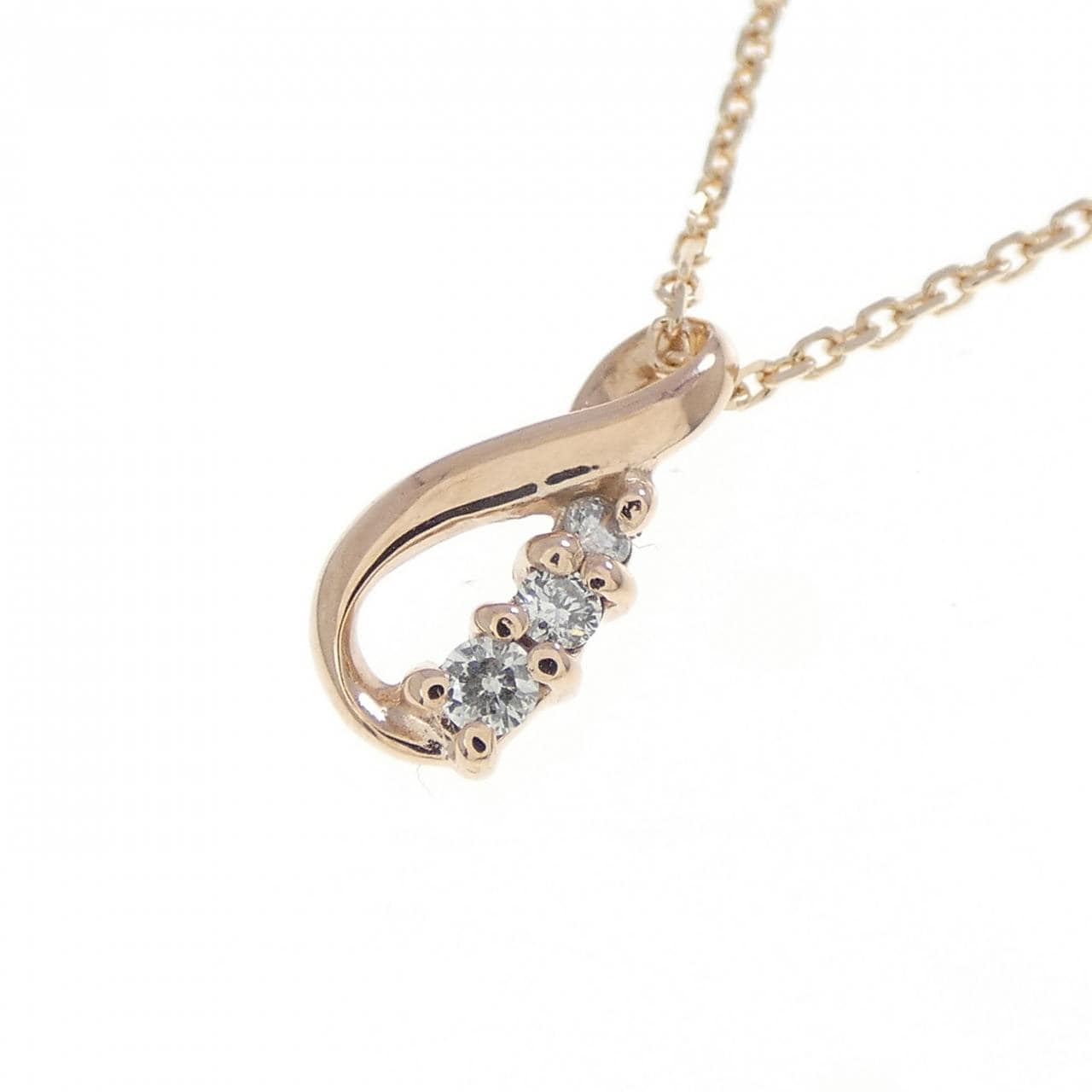 K10PG ダイヤモンド ネックレス 0.04CT