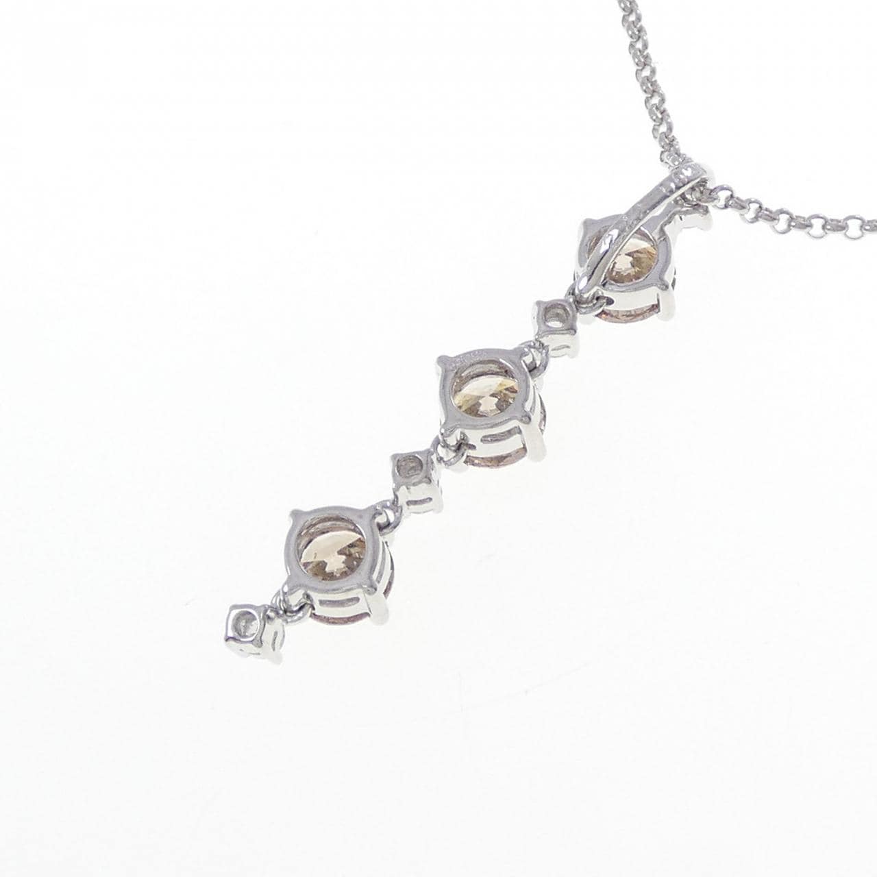 K18WG ダイヤモンド ネックレス 2.22CT