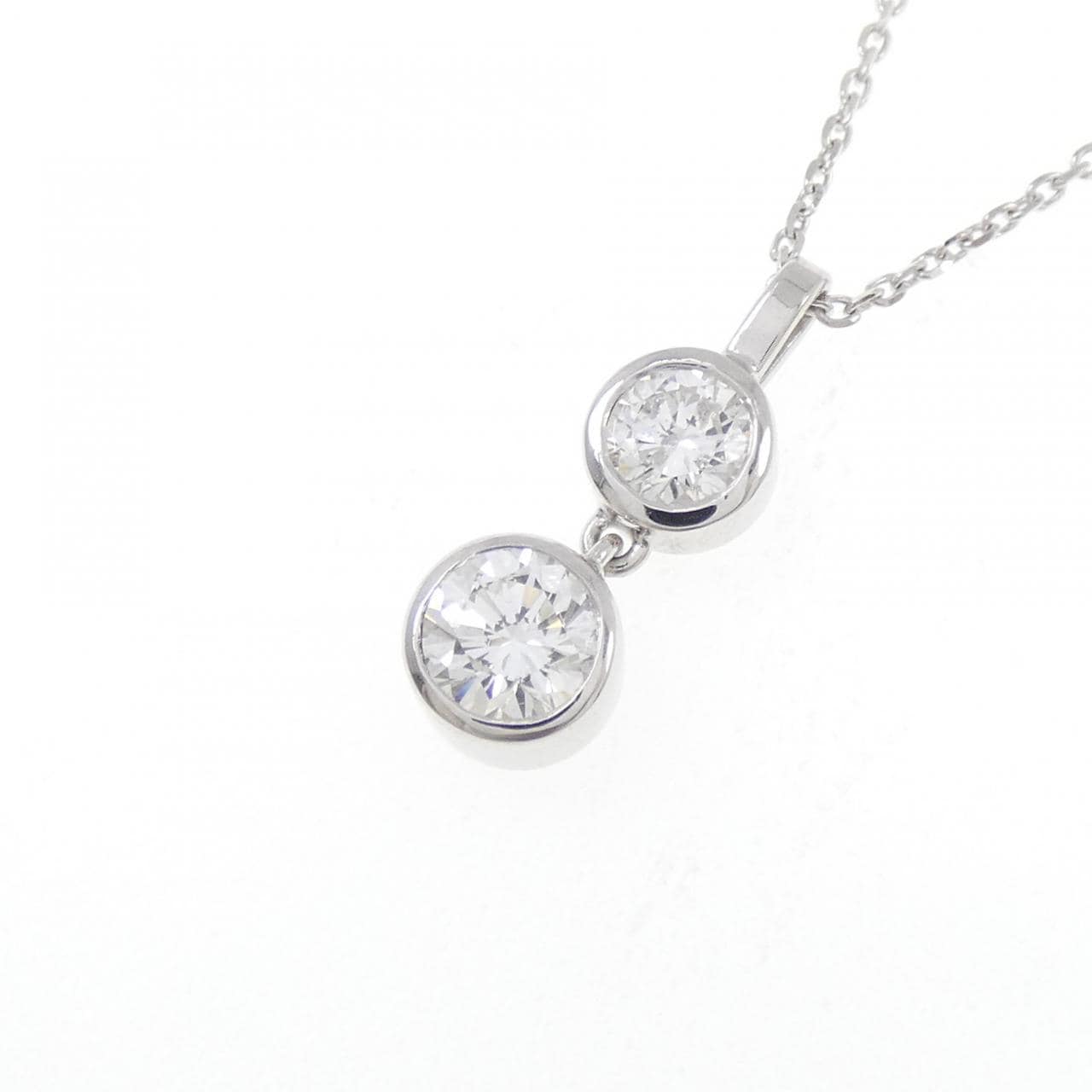 K18WG ダイヤモンド ネックレス 0.33CT